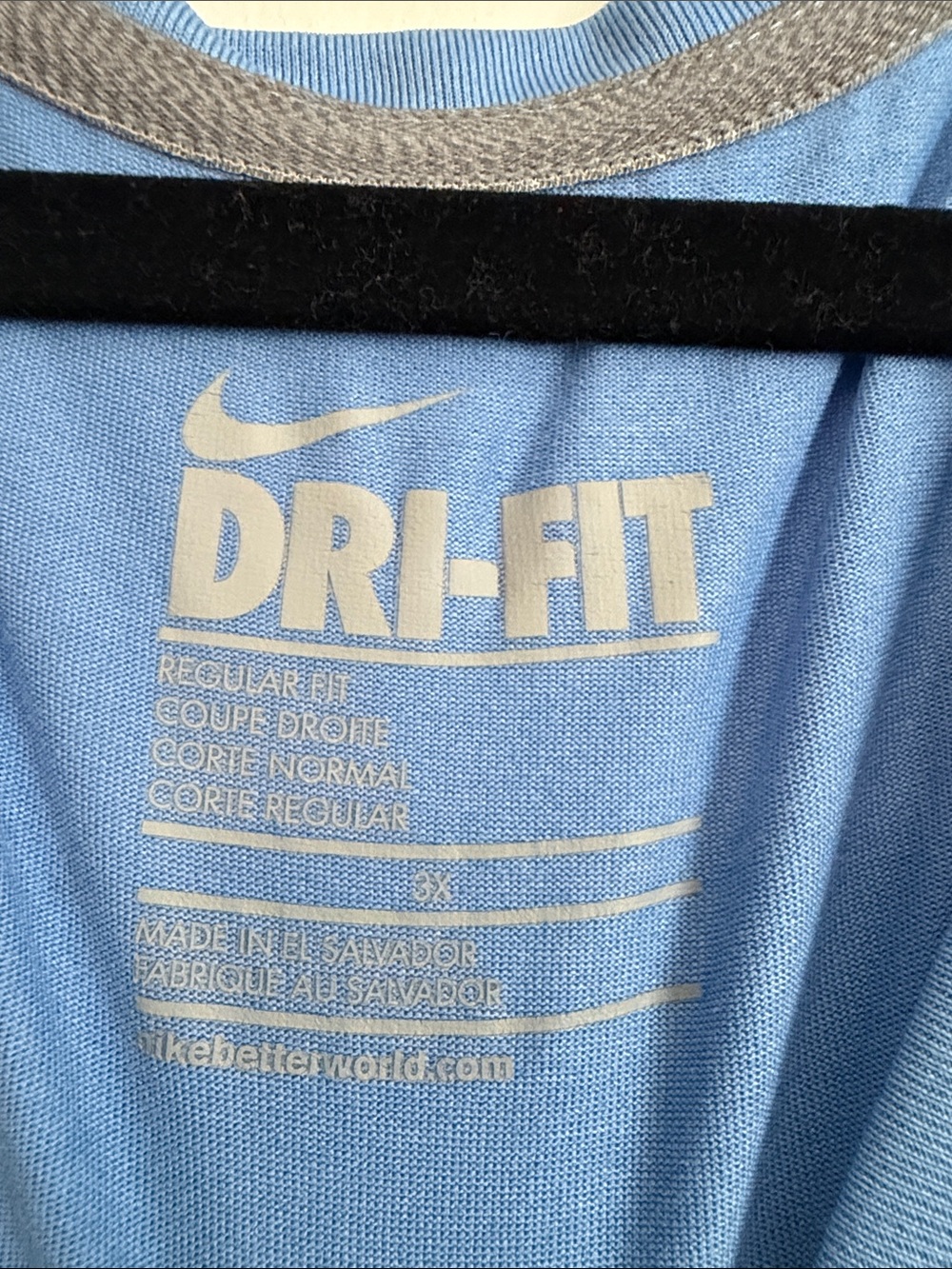Nike Women's Light Blue V-Neck Short Sleeve Tee - Picture 2 of 5